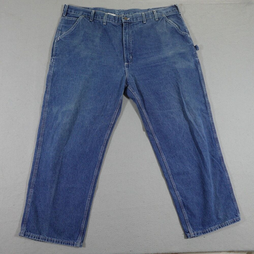 Carhartt Carpenter Jeans Men 46 X 30 Dungaree Fit Blue Denim‎ Workwear Rugged